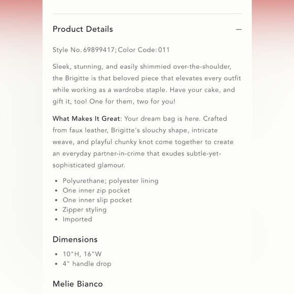 Merlie Blanco Ivory woven shoulder bag. - Picture 4 of 12